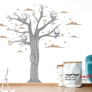 برچسب دیواری جغدهای شب