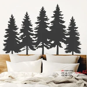 عکس برچسب دیواری جنگل مخروطی