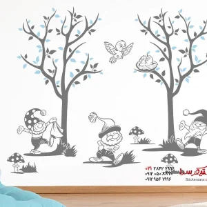 برچسب دیواری جنگل کوتوله‌ها