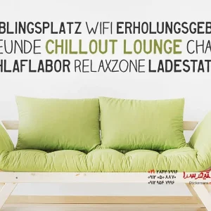 عکس برچسب دیواری حاشیه سالن چیل اوت