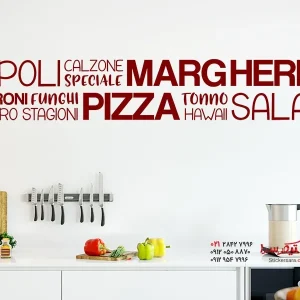 برچسب دیواری حاشیه پیتزا