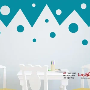 برچسب دیواری حاشیه کوه با نقطه