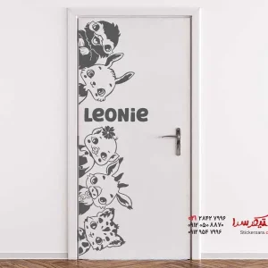 برچسب دیواری حیوانات بامزه با اسم دلخواه