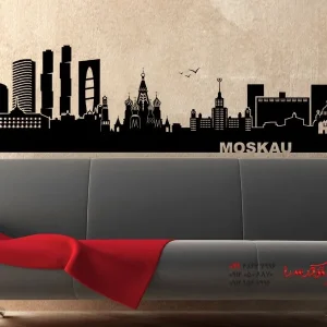عکس برچسب دیواری خط افق مسکو