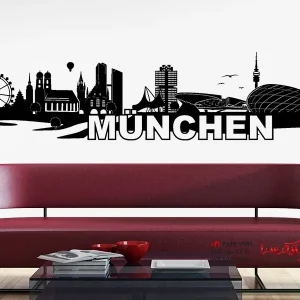 عکس برچسب دیواری خط افق مونیخ