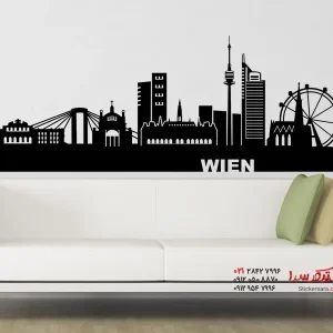 عکس برچسب دیواری خط افق وین