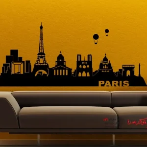 عکس برچسب دیواری خط افق پاریس