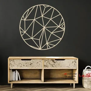 عکس برچسب دیواری دایره اوریگامی