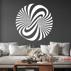 عکس برچسب دیواری دایره‌ای سه‌بعدی