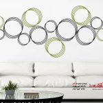 عکس برچسب دیواری دایره‌های سه‌بعدی چرخان