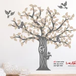 برچسب دیواری درخت با سنجاب