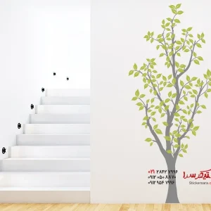 عکس برچسب دیواری درخت جوان