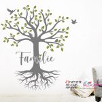 عکس برچسب دیواری درخت خانوادگی با ریشه