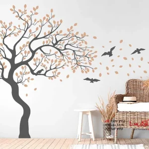 عکس برچسب دیواری درخت خمیده