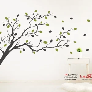 برچسب دیواری درخت متحرک در باد