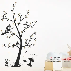 برچسب دیواری درخت موسیقی