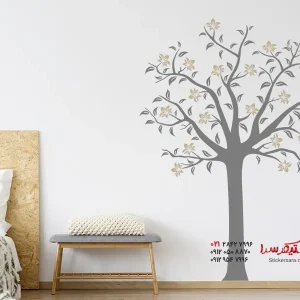 عکس برچسب دیواری درخت گلدار