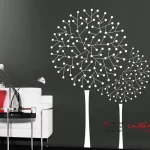 عکس برچسب دیواری درختان انتزاعی