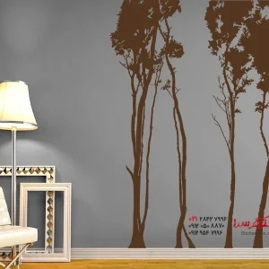 عکس برچسب دیواری درختان برگ ریز