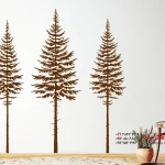 عکس برچسب دیواری درختان صنوبر