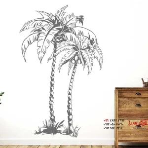 عکس برچسب دیواری درختان نخل کارائیب