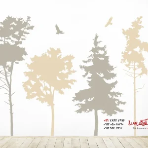 عکس برچسب دیواری درختان