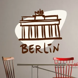 عکس برچسب دیواری دروازه براندنبورگ دو رنگ