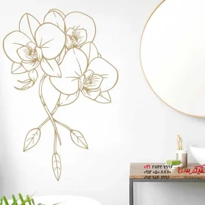 عکس برچسب دیواری دسته گل ارکیده