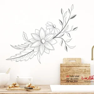 عکس برچسب دیواری دسته گل