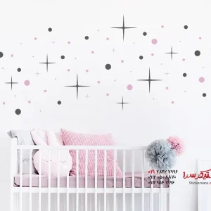 برچسب دیواری دو رنگ آسمان پرستاره