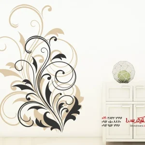 برچسب دیواری دو رنگ تزئینی