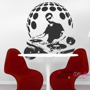 عکس برچسب دیواری دی جی