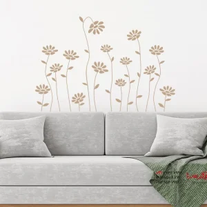 عکس برچسب دیواری دسته گل مینا