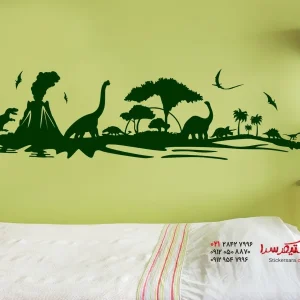 برچسب دیواری سرزمین دایناسورهای اسرارآمیز