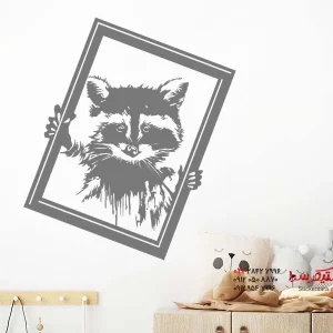 برچسب دیواری راکون