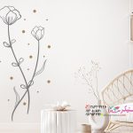 عکس برچسب دیواری رقص گل با دایره