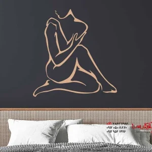 برچسب دیواری زن برهنه