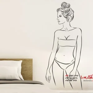 برچسب دیواری زیبایی بیکینی
