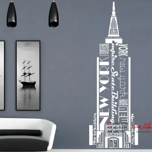 عکس برچسب دیواری ساختمان امپایر استیت نیویورک