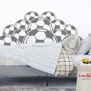 برچسب دیواری ساخته شده از توپ فوتبال