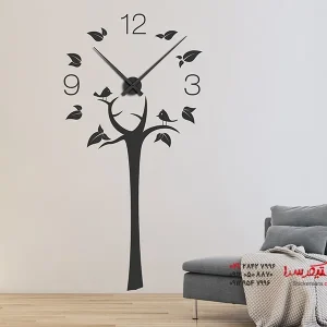 برچسب دیواری ساعت درختی