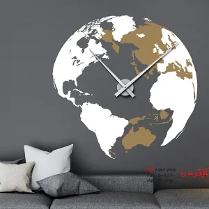 برچسب دیواری ساعت کره زمین