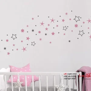 برچسب دیواری ستاره دو رنگ