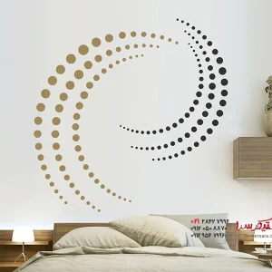 عکس برچسب دیواری سه بعدی طرح چرخشی