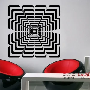 عکس برچسب دیواری سه بعدی مربعی