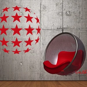 عکس برچسب دیواری سه بعدی گوی ستاره