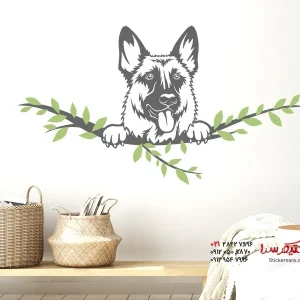 برچسب دیواری سگ ژرمن شپرد