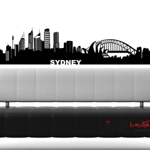عکس برچسب دیواری سیدنی اسکای‌لاین