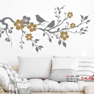 عکس برچسب دیواری شاخه با شکوفه‌های گیلاس