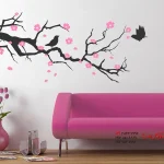 عکس برچسب دیواری شاخه شکوفه گیلاس